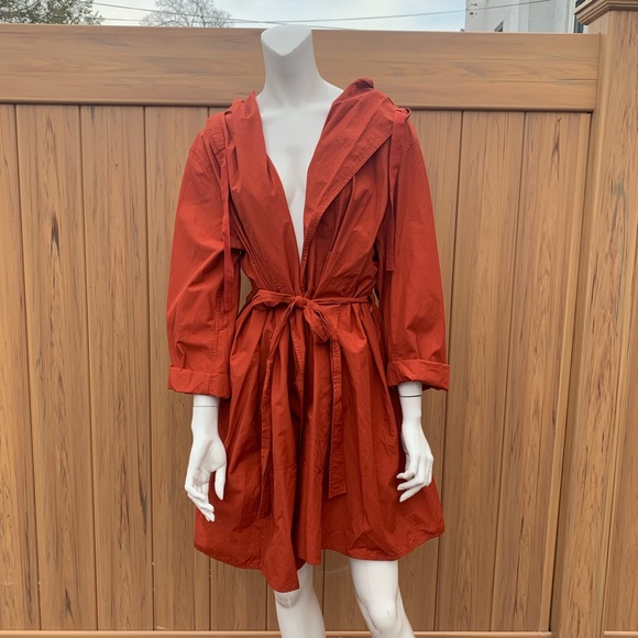 Eileen Fisher Jackets & Blazers - Eileen Fisher Burnt Orange Belt Rain Jacket  XL